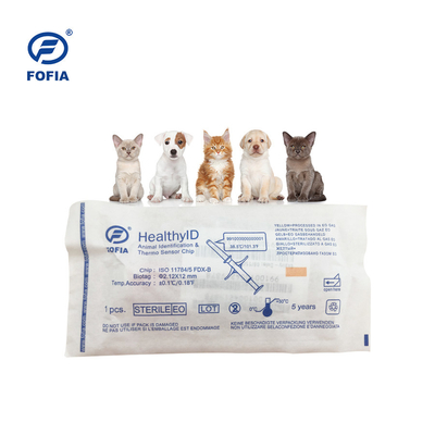 van de de Hondtemperatuur van 134.2kHz FOFIA de Markeringsiso Microchip met Temperatuur die Technologie ontdekken