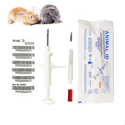 Hondensporing FDX B Dieren microchip tag in gesteriliseerde zak met 4 barcode stickers