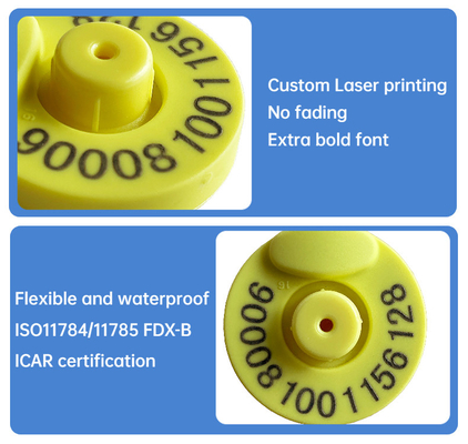 Dierlijke Volgende Electonic-Oormerken 134.2khz Rfid voor Dierlijke Identificatie