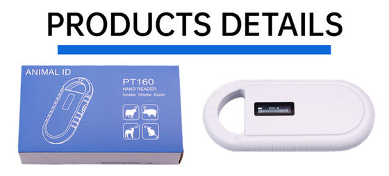 Fofia Handheld Plastic Animal Microchip RFID Kaartlezer PT160 134.2kHz OLED Scherm USB Lithium Batterij CE Gecertificeerd ISO 5-10cm