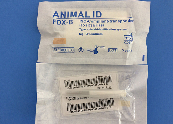 Opnieuw te gebruiken Huisdieren Volgende Microchip, 1.4*8mm Identiteitsspaander voor Honden 10 Jaar Waarborg