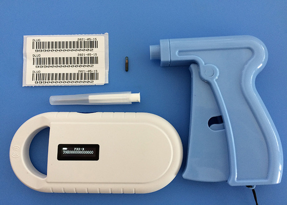 Eenmalige verpakking ISO-transponder-microchip voor de identificatie van dieren met herbruikbare applicator