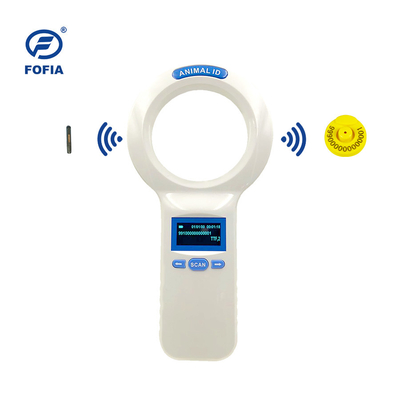 24/7 OLED witte dier microchip scanner met ingebouwde Buzzer RFID Reader Handheld
