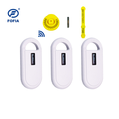 24/7 OLED witte dier microchip scanner met ingebouwde Buzzer RFID Reader Handheld Animal Tag Reader