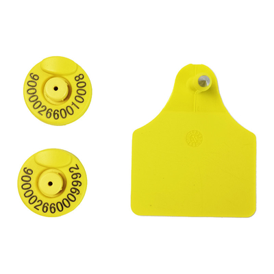 Geel RFID-dier-oorteken binnen de R/W-norm ISO11784/5 FDX-B