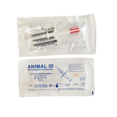 134.2 KHz Frequentie Pet ID Microchip 2.12*12mm Grootte Leesbereik 5-10cm Transponder Spuit
