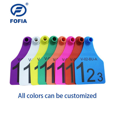 RFID-visuele tag Mini/Middelgrote/Grootgrote voor dierbeheer Ondersteuning voor laserprinten 134,2 Khz Geel of andere kleur