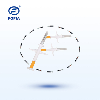 ISO-transponder microchip voor identificatie van huisdieren en temperatuurmeting met temperatuursensor en FOFIA-patentchip
