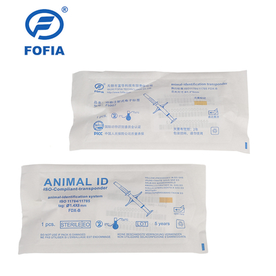 Temperatuurmonitoring transponder ISO11784/5 FDX-B Animal ID microchip voor diergezondheid en dierenwelzijn