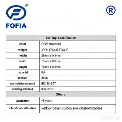 Hoogtemperatuurbestendige anti-verlies RFID elektronische oortekens voor schapen met TPU-materiaal