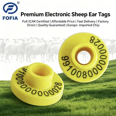 Elektronische oormerken RFID ISO11784 85 FDX B-compatibel ICAR-gecertificeerd Waterdicht TPU voor traceerbaarheid en beheer van dieren
