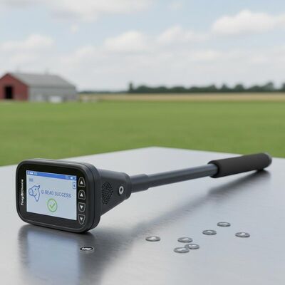 Langeafstands professionele vee RFID tag stick reader PT290 met OLED display data opslag voor ID chip lezen UHF / LF