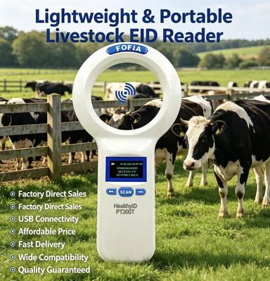 Draagbare RFID-microchipscanner met oplaadbare lithiumbatterij voor snelle dieridentificatie en veterinair traceren