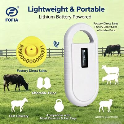 Animal Microchip Scanner met ondersteuning voor microchip- en temperatuurgegevenslezen, compatibel met HT001-temperatuurchips