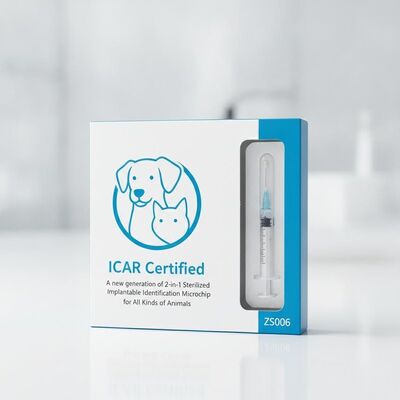 ICAR-gecertificeerd Een nieuwe generatie 2-in-1 gesteriliseerde implanteerbare identificatie-microchip voor alle soorten dieren ZS006
