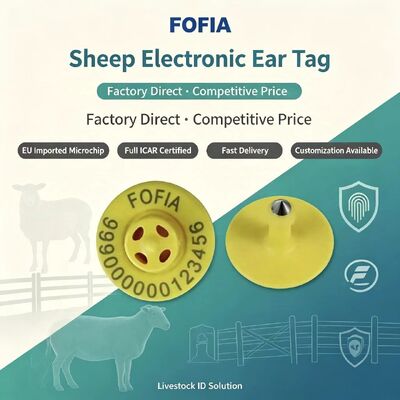 ICAR-gecertificeerde elektronische oorlabels voor geiten en schapen met ISO 11784/11785-conformiteit