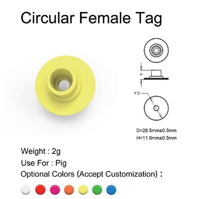Huishoudelijke oortekens Plastic Pig Ear Tagger Identificatie Marker Aanpasbaar Logo Nummer Beeste Oortekens Met RFID Chip