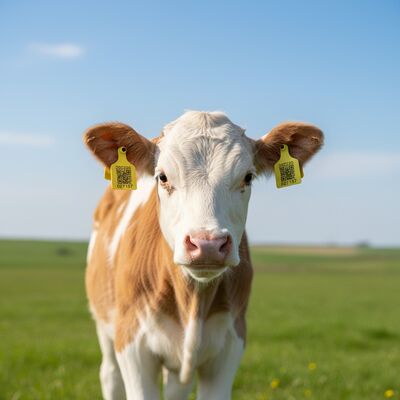 FOFIA Koeien TPU Visueel Geel Veeteelt Connect Runder Oortekens Model T921