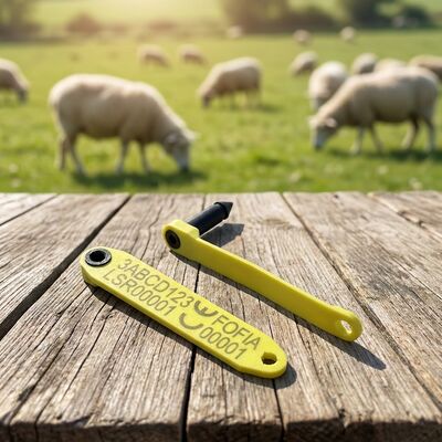Lange eenstuk TPU elektronische oortekens 134,2 kHz voor schapen en geiten