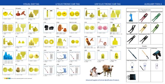 Hoogwaardige waterdichte anti-verlies RFID schapen oor tag ISO11785 FDX-B voor dier tracking