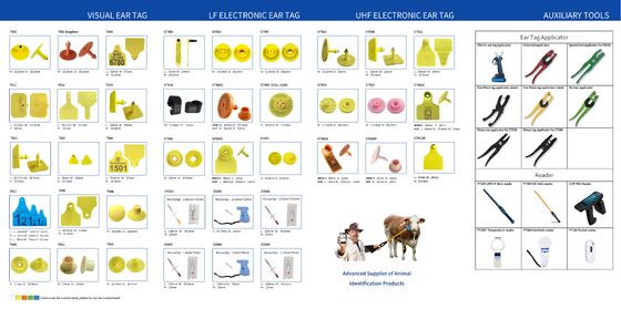 Nieuwe FULL ICAR Elektronische Oordopname Dieren Oordopname Geel waterdicht voor vee-koeibeheer