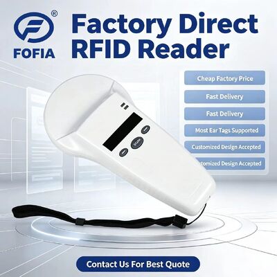 Waterdichte RFID-handheldlezer met 128x32 OLED-scherm USB voor plastic.