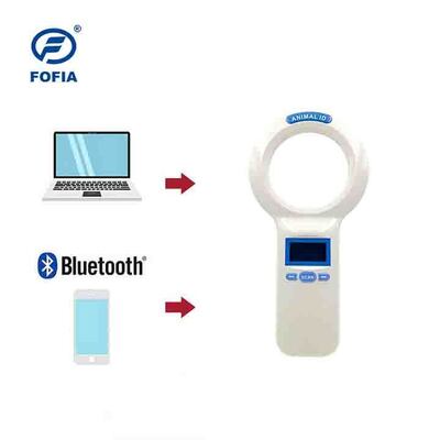 Duurzame plastic PT200 RFID handheld reader met 128x64 OLED-scherm ISO11784/5 Protocol Long Range Reading voor huisdieren en boerderij gebruik