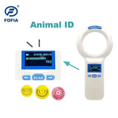 Duurzame plastic PT200 RFID handheld reader met 128x64 OLED-scherm ISO11784/5 Protocol Long Range Reading voor huisdieren en boerderij gebruik