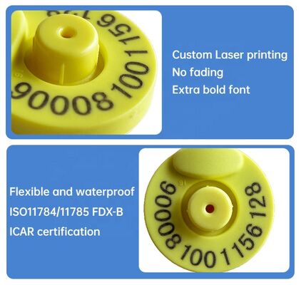 Fofia Universele vee-oormerken-ISO/ICAR-gecertificeerde TPU RFID-tags 17 cm leesafstand voor vee-geitenboerderijbeheer