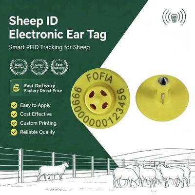 134,2 kHz TPU elektronisch oormerk met 10 cm leesbereik voor varkensvee-schapen