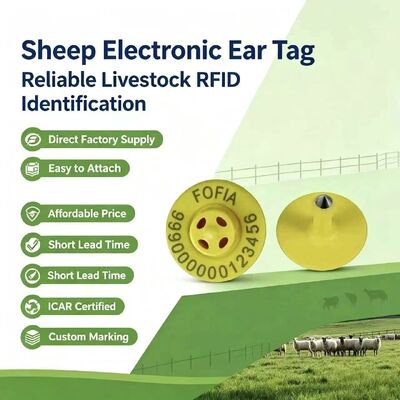 Hoge kwaliteit nieuwe OEM ET957 134,2 kHz TPU dierlijke elektronische oormerken voor varkens vee schapen-10cm leesbereik -20 ~ 80C 29,90,3 mm