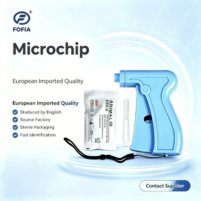 Fofia RFID 134.2kHz ICAR Gecertificeerde Split Type Dierlijke ID Microchip 2.12*12mm Model ZS005 Waterdicht Materiaal Nieuw 1.5 Jaar