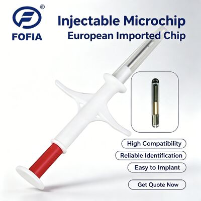 Fofia Nieuwe ICAR gecertificeerde RFID 134.2kHz PP Animal ID Microchip Waterdicht voor huisdieren 1,5 jaar garantie