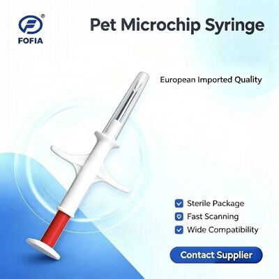 Nieuwe FOFIA RFID ICAR gecertificeerd 134.2kHz Animal Microchip FDX/EM4305 Chip IP67 Waterdicht huisdier injectie plastic