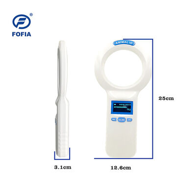 Fofia Handheld Plastic Animal Microchip RFID Kaartlezer PT160 134.2kHz OLED Scherm USB Lithium Batterij CE Gecertificeerd ISO 5-10cm