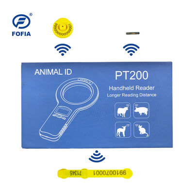 Fofia Handheld Plastic Animal Microchip RFID Kaartlezer PT160 134.2kHz OLED Scherm USB Lithium Batterij CE Gecertificeerd ISO 5-10cm
