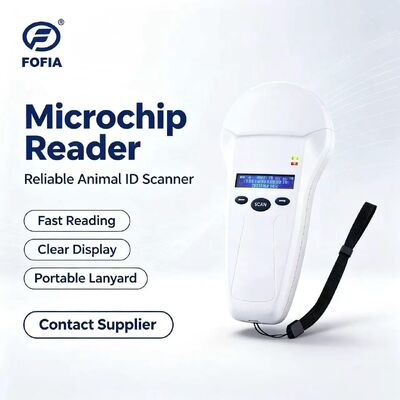 Duurzame FOFIA PT580 RFID Handheld Reader 125kHz/134.2kHz ISO11784/5 128x32 OLED Scherm 10-20m Leerafstand USB/voor huisdieren