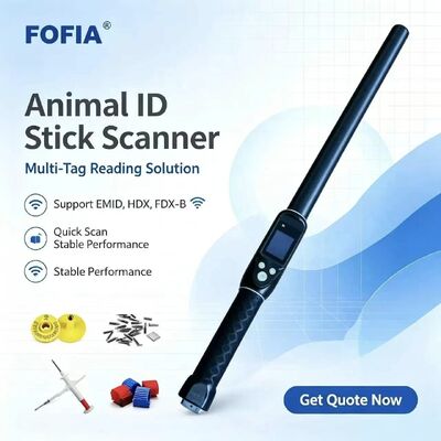 Duurzame Waterdichte Lange Afstand 134.2kHz RFID Oorlabel Lezer ISO11784/5 Protocol 30-100cm Lezing Afstand PVC Materiaal voor Boerderij