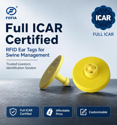 Volledige ICAR ET908 waterdichte RFID-dierenoortags FDX-B 134.2Khz EM4305 -chips voor vee