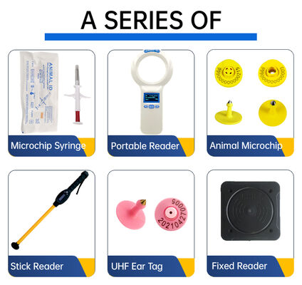 Fofia RFID 134.2kHz ICAR Certified Split Type Animal ID Microchip 2.12*12mm Model ZS005 Blue Waterproof Material New 1.5 Year