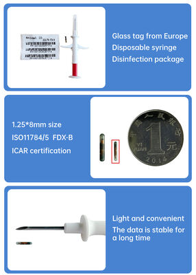 2026 Hot Selling Edition New RFID 134.2kHz Integrated Fofia Animal Implantable Microchip White ZS009 Model Waterproof 3-Year