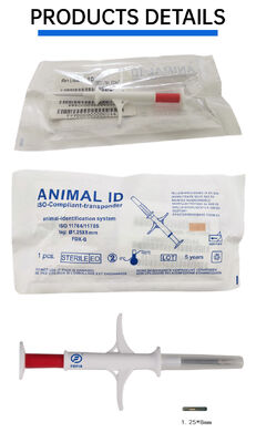 2026 Hot Selling Edition New RFID 134.2kHz Integrated Fofia Animal Implantable Microchip White ZS009 Model Waterproof 3-Year