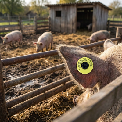 Nieuwe Fofia Full ICAR ET908 Koei RFID LF Oortekening TPU Materiaal 350N Spanning 5 Jaar Garantie ISO11784/5 Naleving Boerderijgebruik