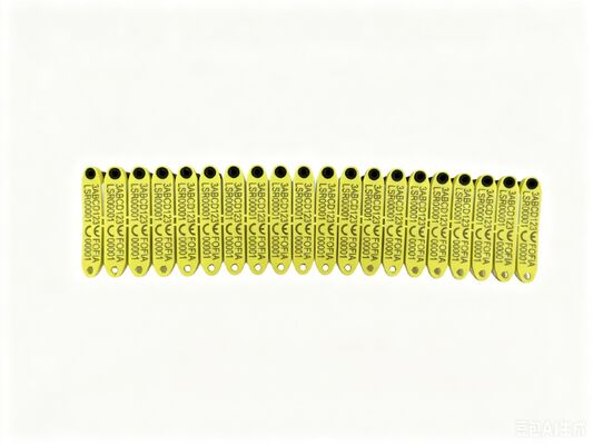 Nieuw Fofia HDX Hittebestendig Geïntegreerd Anti-Verlies TPU Laser-Gecodeerd Elektronisch ET969 Geel Schapen RFID Oormerk 1.5