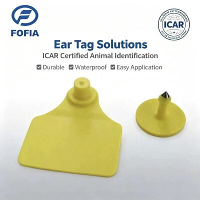 Duurzaam waterdicht ICAR Fofia T904 + T901 Animal Ear Tag Chip RFID TPU Laser Coding 3 jaar garantie