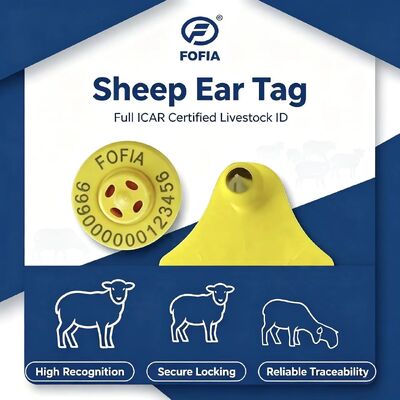 Waterdicht Fofia ET957+T967 Schapen Geit Combinatie Elektronisch Dieren Tracker Oormerk Nieuwe Hoge Kwaliteit RFID TPU Laser Codering