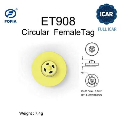 Nieuwe Full ICAR ET908+T901 Waterdicht RFID LF TPU Geel Huisdier Oor Tags 14.5mm Runder Chips 5 Jaar Garantie Rinder
