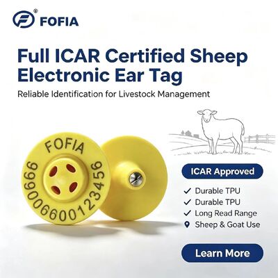 Hoogwaardige nieuwe ET957+T901 134.2kHz TPU elektronische chip oortags voor schapen koeien veehouderij dieren Gebruik 10cm Leesbereik -20~80C OEM