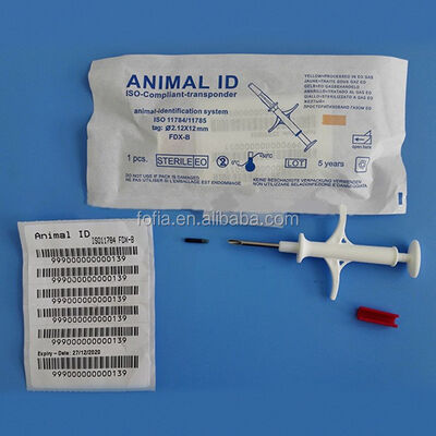 Waterdicht Fofia Nieuw ICAR gecertificeerd RFID 134.2kHz PP Animal ID Microchip Waterdicht voor huisdieren 1,5 jaar garantie Kattenhondgebruik