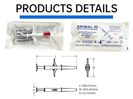 FOFIA ZS007 ICAR Certified 134.2kHz RFID  Animal Microchip FDX/EM4305 IP67 Waterproof White PP 1.4x8mm Dog Cat Pets